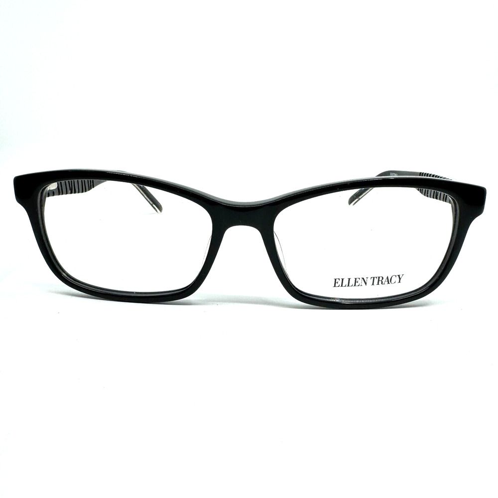 ELLEN TRACY Eyeglasses Frame‎ Paris Black Laminate 52-15-130 Black H9511